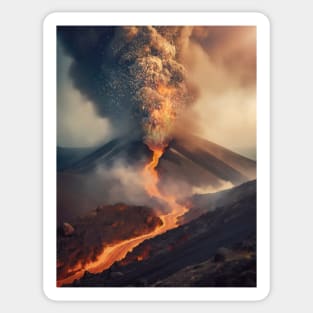 Volcanic eruption Sticker